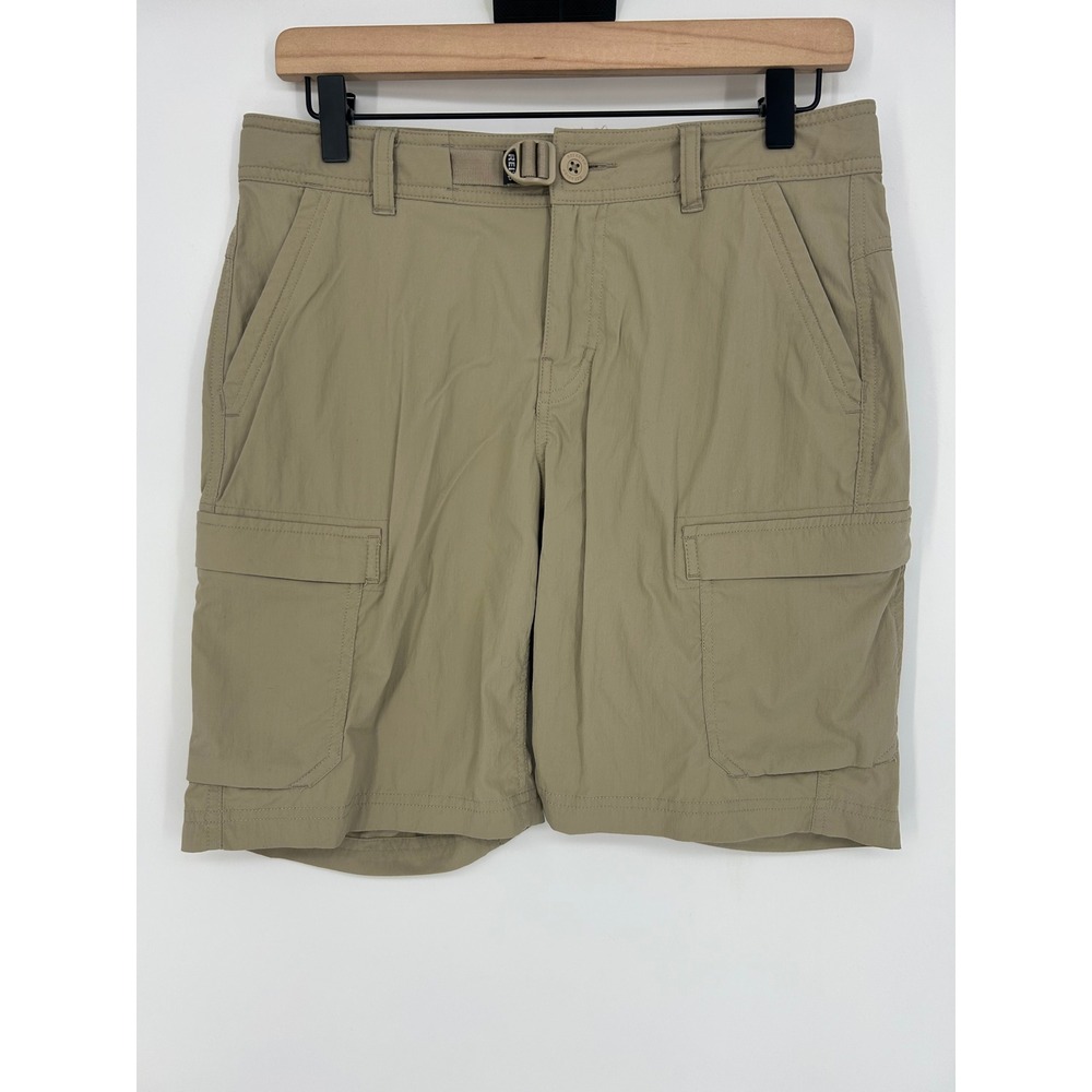 REI Co-Op Sahara Khaki Shorts In Women's Size 6 Belted Cargo Relaxed Hiking